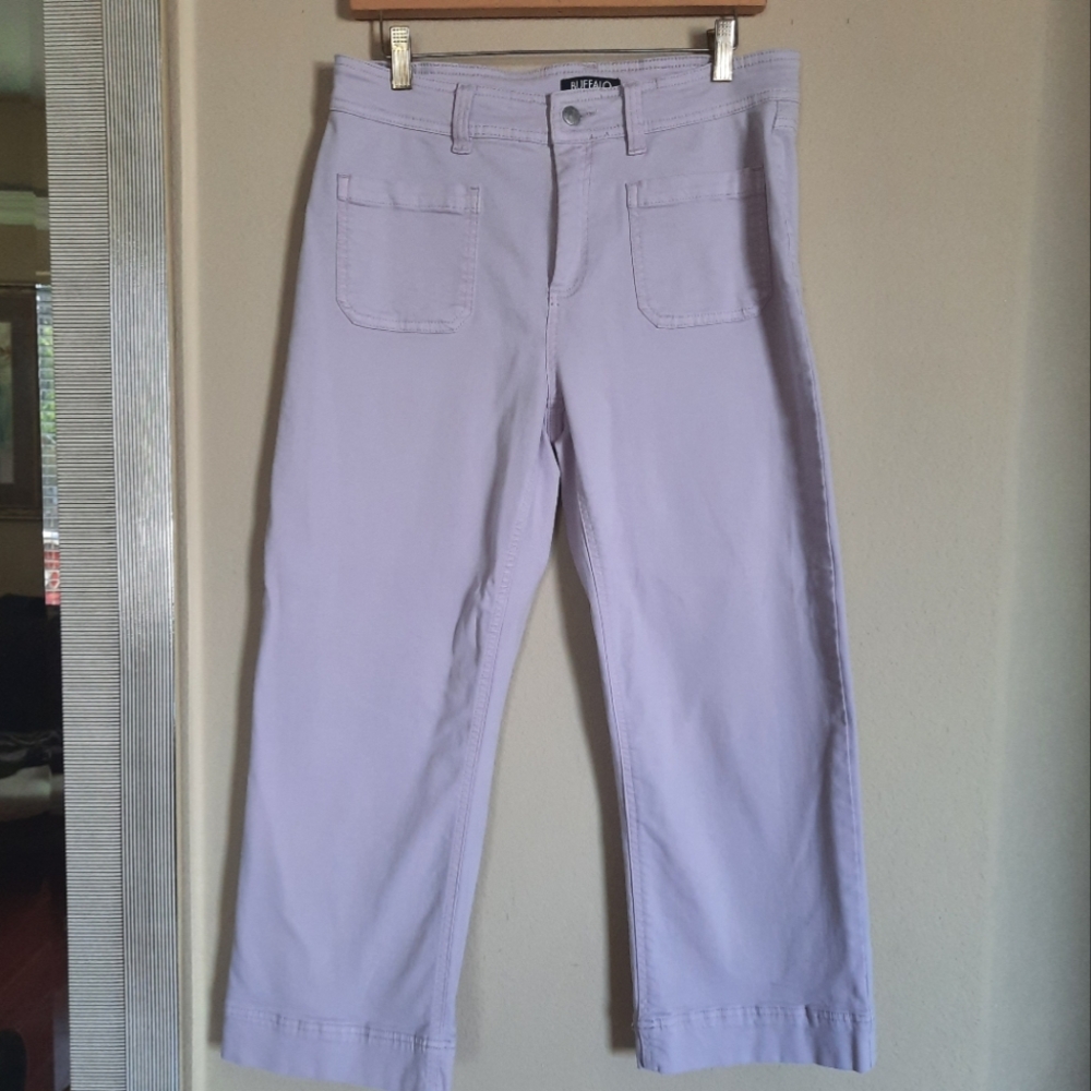 Buffalo David Bitton Lavendar Brigitte High Rise Soft Crop Capri Ankle Pants